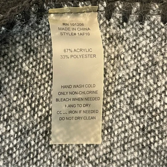 Soft Surroundings Whistler Poncho wrap cape black - Picture 6 of 6